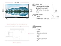 thong so ky thuat Tivi Sharp 4T C50AL1X 50 Inch 4K LED Android