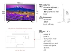 thong so ky thuat Tivi Sharp 4T C50BK1X 50 Inch 4K LED Android