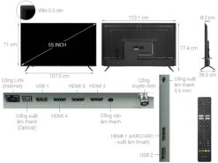 thong so ky thuat Tivi Sharp 4T C55EK2X 55 inch 4K LED Android