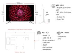 thong so ky thuat Tivi Sharp 4T C60DL1X 60 inch 4K LED Android