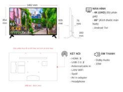 thong so ky thuat Tivi Sharp 4T C65CK1X 65 Inch 4K LED Android