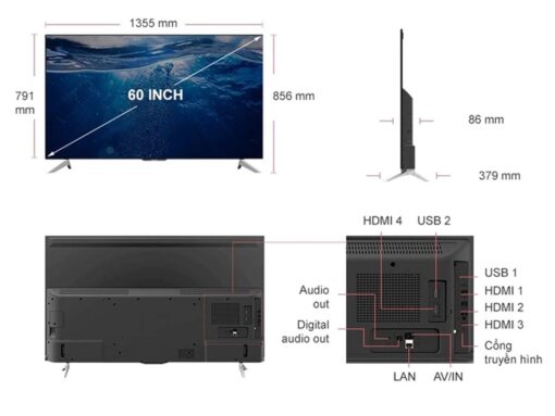 thong so ky thuat Tivi Sharp LC 60UA6800X 60 Inch 4K LED Android