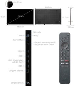 thong so ky thuat Tivi Sony K 75XR90 75 Inch 4K Mini LED Google