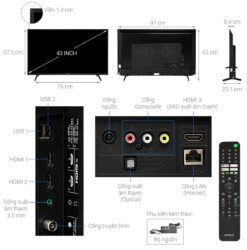 thong so ky thuat Tivi Sony KD 43X75K 43 Inch 4K LED Google