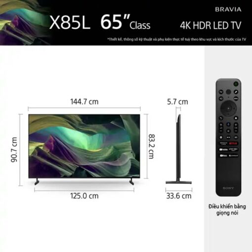 thong so ky thuat Tivi Sony KD 65X85L 65 Inch 4K LED Google