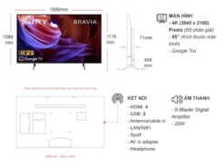thong so ky thuat Tivi Sony KD 85X85K 85 Inch 4K LED Google