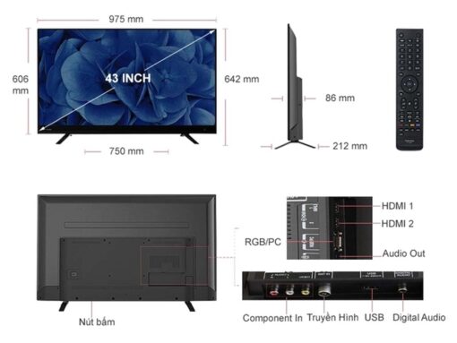 thong so ky thuat Tivi Toshiba 43L3750VN 43 Inch Full HD LED
