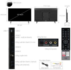 thong so ky thuat Tivi Toshiba 50C350LP 50 inch 4K LED Google