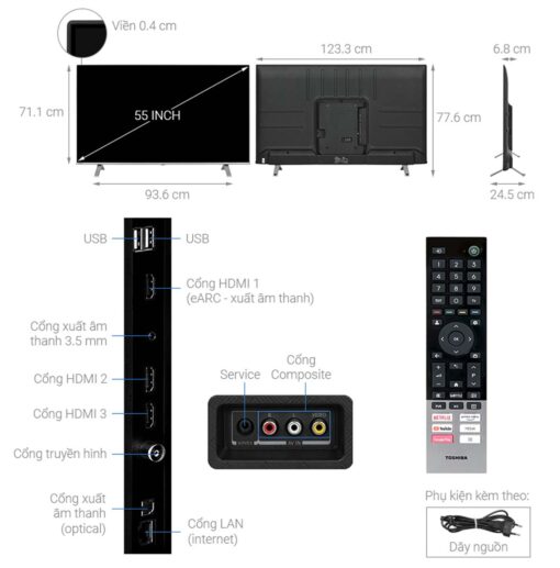 thong so ky thuat Tivi Toshiba 55C350LP 55 inch 4K LED Google