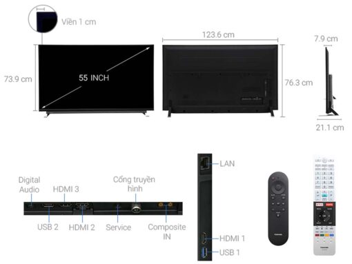thong so ky thuat Tivi Toshiba 55U7750VN 55 Inch 4K LED Android