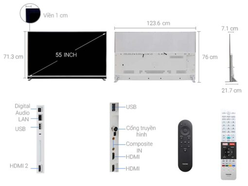 thong so ky thuat Tivi Toshiba 55U9750VN 55 Inch 4K LED Android