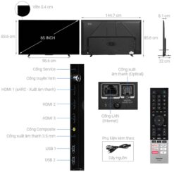 thong so ky thuat Tivi Toshiba 65M550LP 65 Inch 4K QLED Google