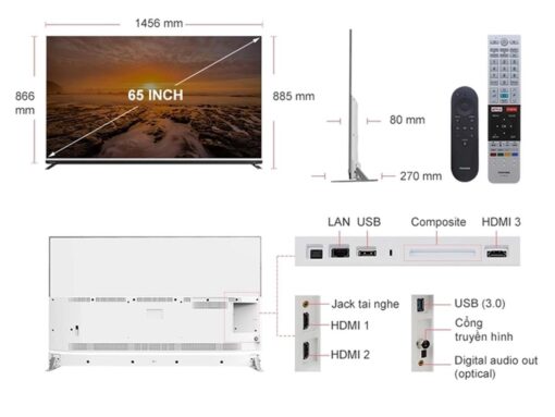 thong so ky thuat Tivi Toshiba 65U9750VN 65 Inch 4K LED Android