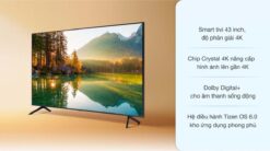 tinh nang Tivi Samsung UA43AU7700KXXV 43 Inch 4K LED Smart