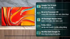 tinh nang Tivi Sony K 75XR70 75 Inch 4K QLED Google
