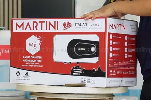 Binh nong lanh Rossi MARTINI 15L lit ngang MTI 15SL gian tiep 2500w 6