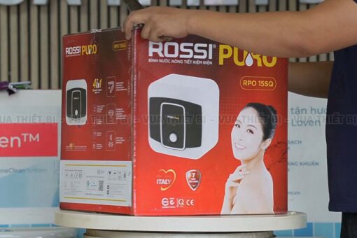 Binh nong lanh Rossi PURO 15L lit vuong RPO 15SQ gian tiep 2500w 3