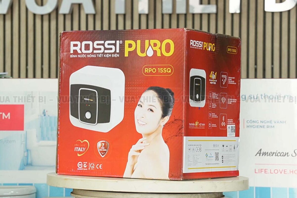 Bình nóng lạnh Rossi PURO 20L lít vuông RPO 20SQ gián tiếp 2500w - Ảnh 2