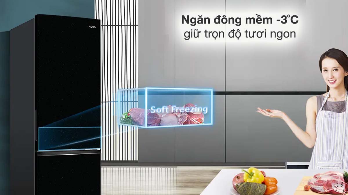 Tủ Lạnh Aqua AQR-B390MA(HB) Inverter 324 Lít 4 Tinh nang Tu Lanh Aqua AQR B390MAHB Inverter 324 Lit 3