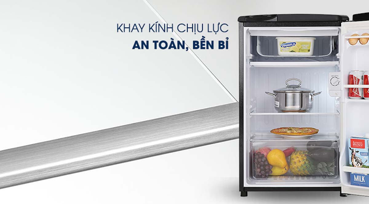 Tủ Lạnh Aqua AQR-D99FA(BS) 90 Lít 5 Tinh nang Tu Lanh Aqua AQR D99FABS 90 Lit 1