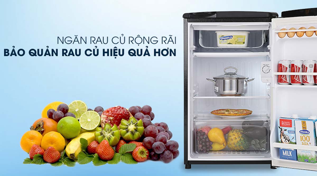 Tủ Lạnh Aqua AQR-D99FA(BS) 90 Lít 4 Tinh nang Tu Lanh Aqua AQR D99FABS 90 Lit 2