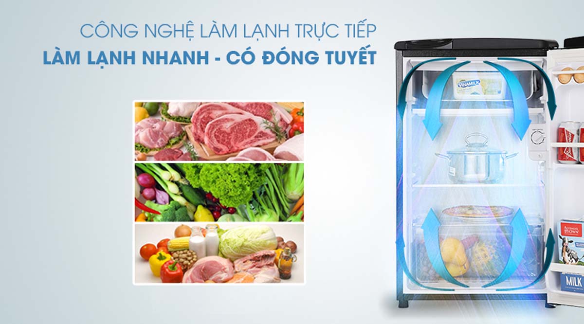 Tủ Lạnh Aqua AQR-D99FA(BS) 90 Lít 2 Tinh nang Tu Lanh Aqua AQR D99FABS 90 Lit 5