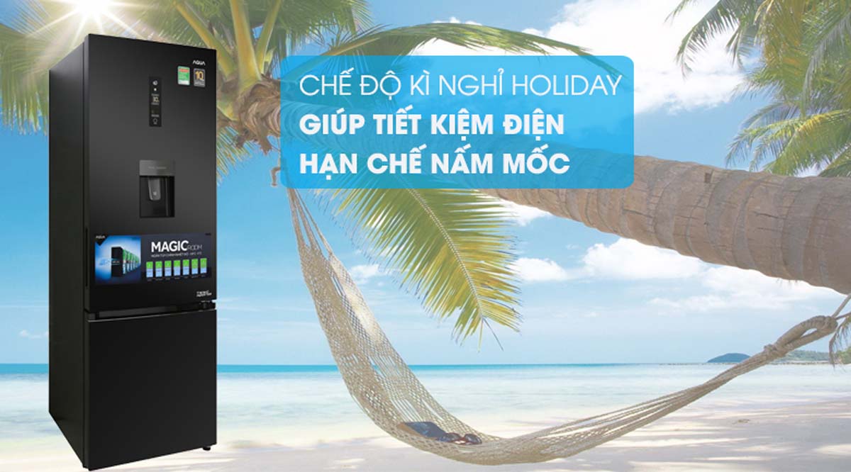 Tủ Lạnh Aqua AQR-IW378EB(BS) Inverter 320 lít 7 Tinh nang Tu Lanh Aqua AQR IW378EBBS Inverter 320 lit 2