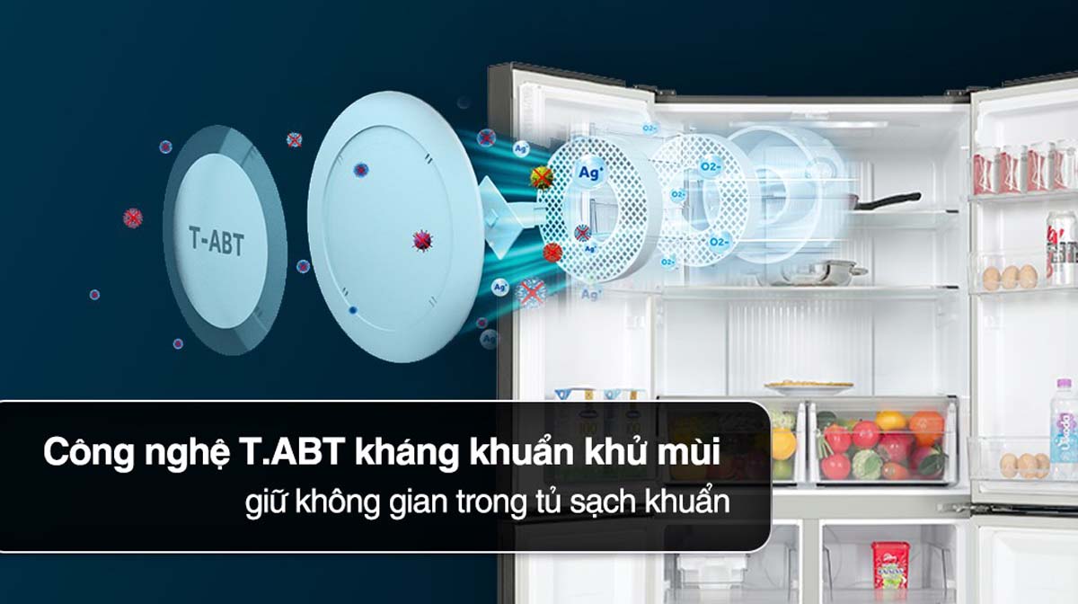 Tủ Lạnh Aqua AQR-M525XA(FB) Inverter 4 Cánh 511 Lít 2 Tinh nang Tu Lanh Aqua AQR M525XAFB Inverter 4 Canh 511 Lit 3