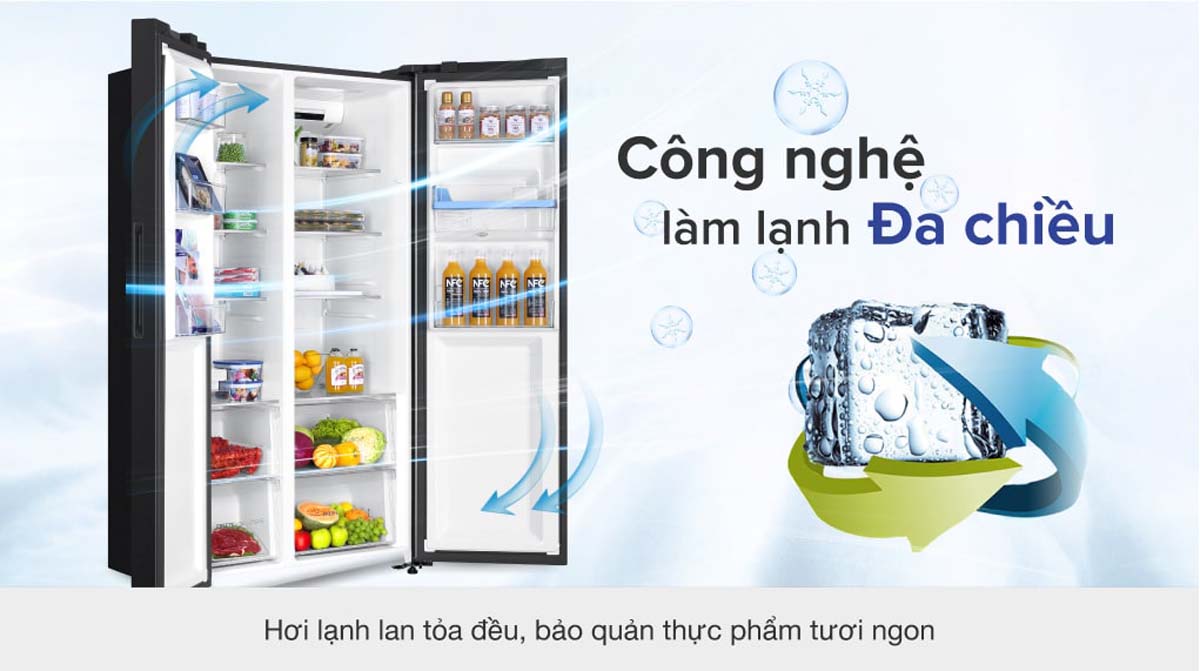 Tủ Lạnh Aqua AQR-SW541XA(BL) Side By Side Inverter 570 Lít 4 Tinh nang Tu Lanh Aqua AQR SW541XABL Side By Side Inverter 570 Lit 4