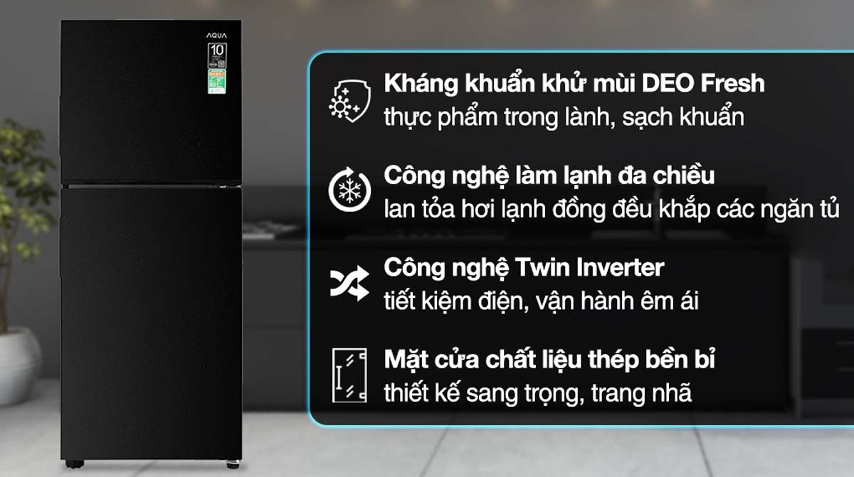 Tủ Lạnh Aqua AQR-T220FA(FB) Inverter 189 lít 1 Tinh nang Tu Lanh Aqua AQR T220FAFB Inverter 189 lit 9