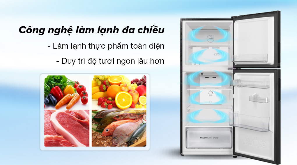Tủ Lạnh Aqua AQR-T220NE(HB) Inverter 189 lít 3 Tinh nang Tu Lanh Aqua AQR T220NEHB Inverter 189 lit 3