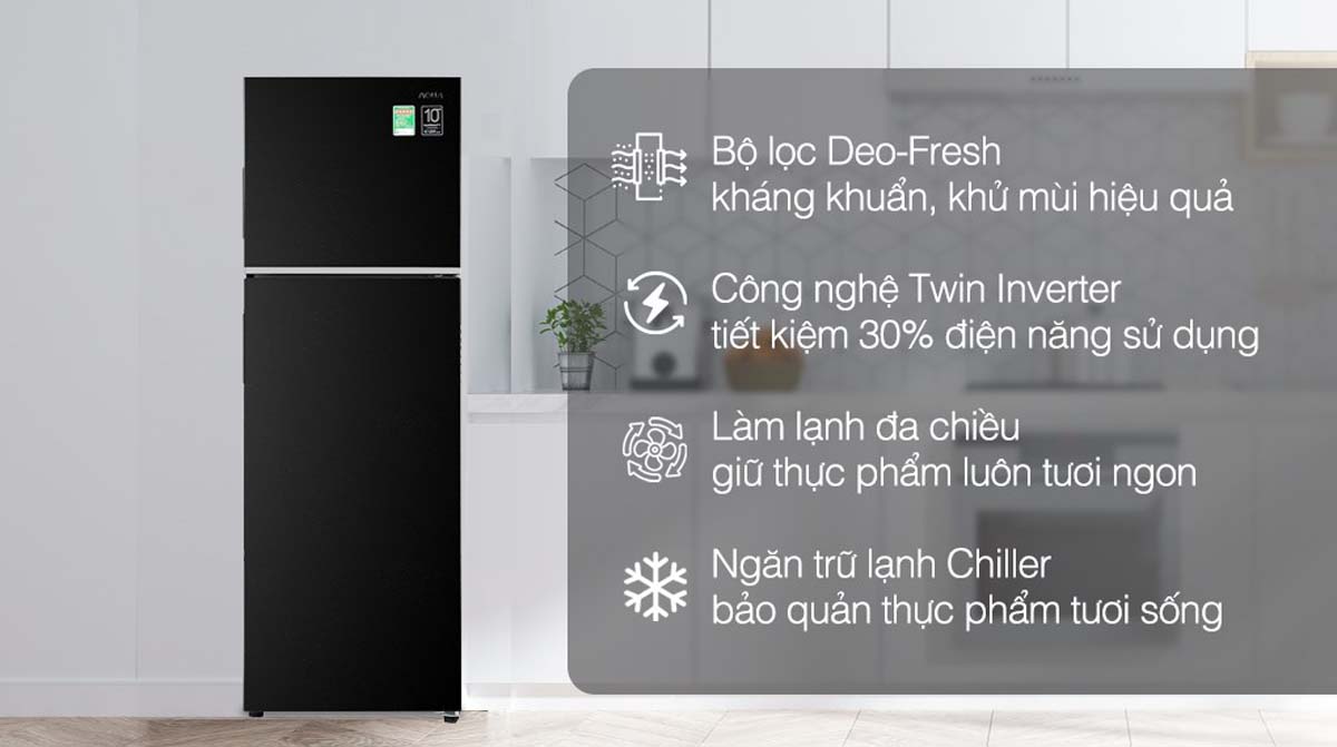 Tủ Lạnh Aqua AQR-T299FA(FB) Inverter 283 Lít 1 Tinh nang Tu Lanh Aqua AQR T299FAFB Inverter 283 Lit 1