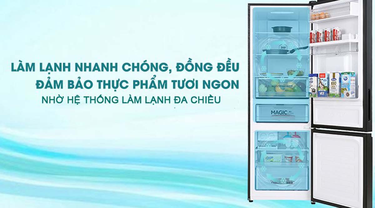 Tủ lạnh Aqua AQR-B380MA(WGP)U1 Inverter 2 Cánh 320 lít 3 Tinh nang Tu lanh Aqua AQR B380MAWGPU1 Inverter 2 Canh 320 lit 6