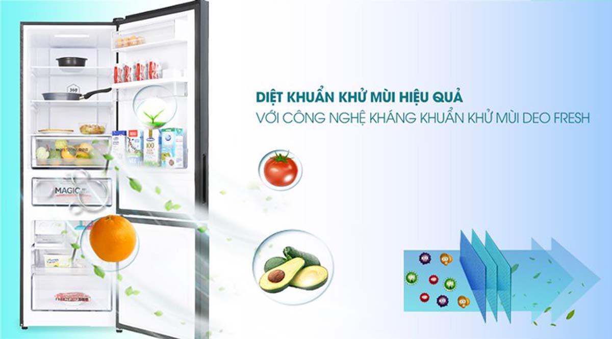 Tủ lạnh Aqua AQR-B380MA(WGP)U1 Inverter 2 Cánh 320 lít 5 Tinh nang Tu lanh Aqua AQR B380MAWGPU1 Inverter 2 Canh 320 lit 7