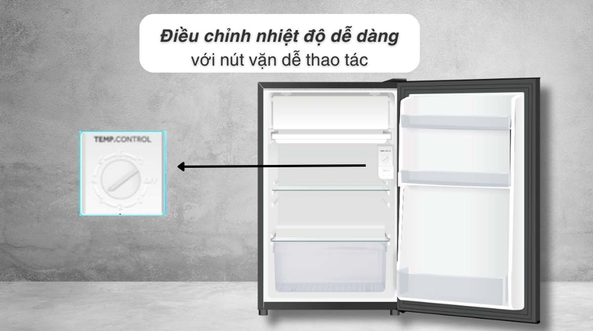 Tủ lạnh Aqua AQR-D100FA(BS) 90 lít 5 Tinh nang Tu lanh Aqua AQR D100FABS 90 lit 1