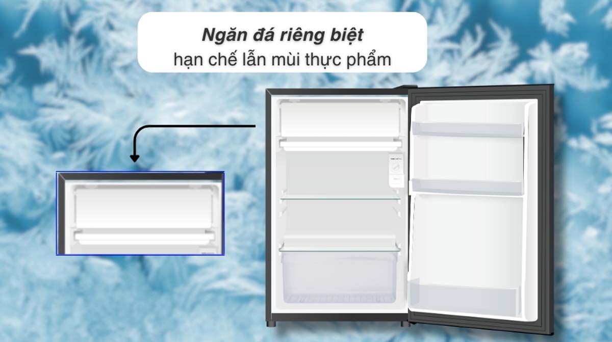 Tủ lạnh Aqua AQR-D100FA(BS) 90 lít 3 Tinh nang Tu lanh Aqua AQR D100FABS 90 lit 4