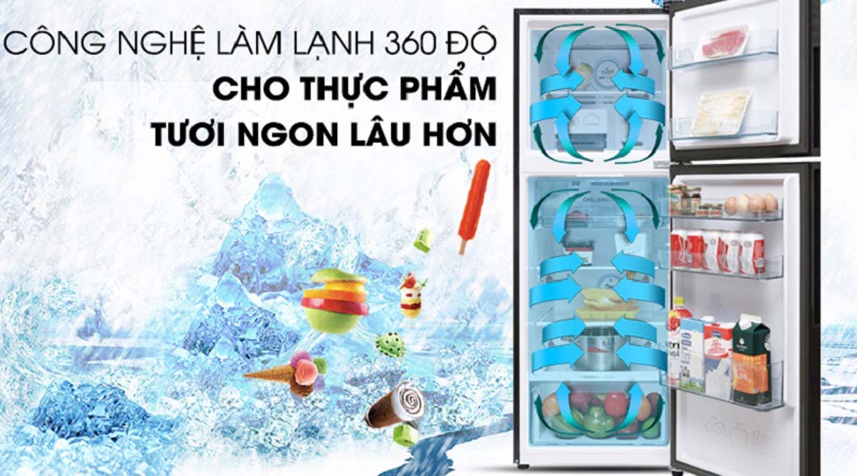 Tủ lạnh Aqua AQR-IG248EN Inverter 2 Cánh 235 Lít 3 Tinh nang Tu lanh Aqua AQR IG248EN Inverter 2 Canh 235 Lit 8