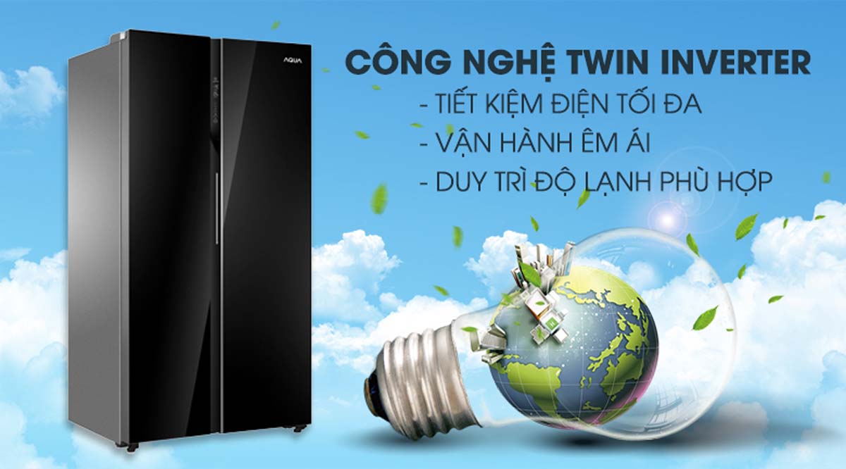 Tủ lạnh Aqua AQR-IG696FS (GB) Inverter 602 Lít 4 Tinh nang Tu lanh Aqua AQR IG696FS GB Inverter 602 Lit 6