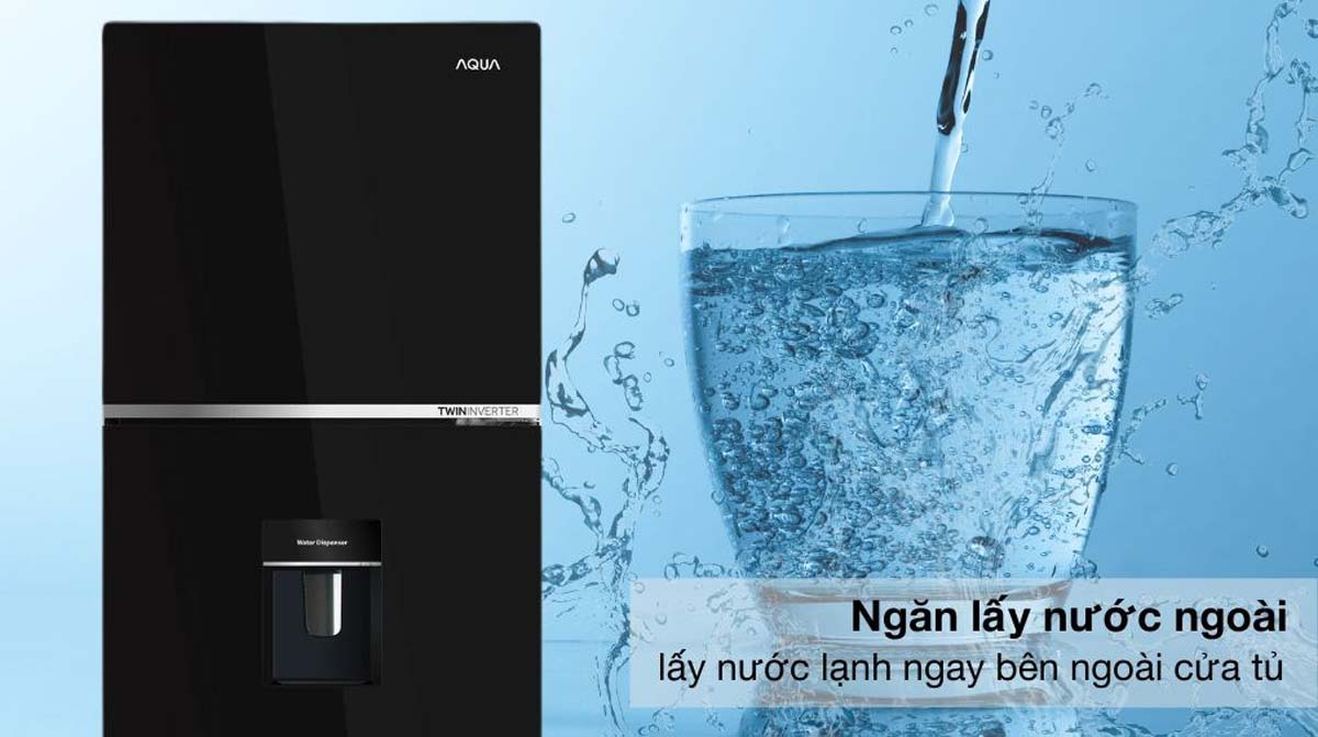 Tủ lạnh Aqua AQR-T410FA(WGB) Inverter 358 lít 6 Tinh nang Tu lanh Aqua AQR T410FAWGB Inverter 358 lit 3