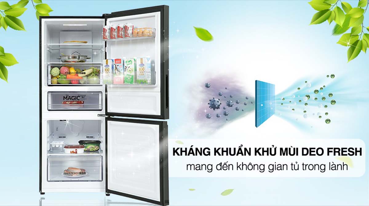 Tủ Lạnh Aqua AQR-B306MA(HB) Inverter 283 Lít 6 Tu Lanh Aqua AQR B306MAHB Inverter 283 Lit 1