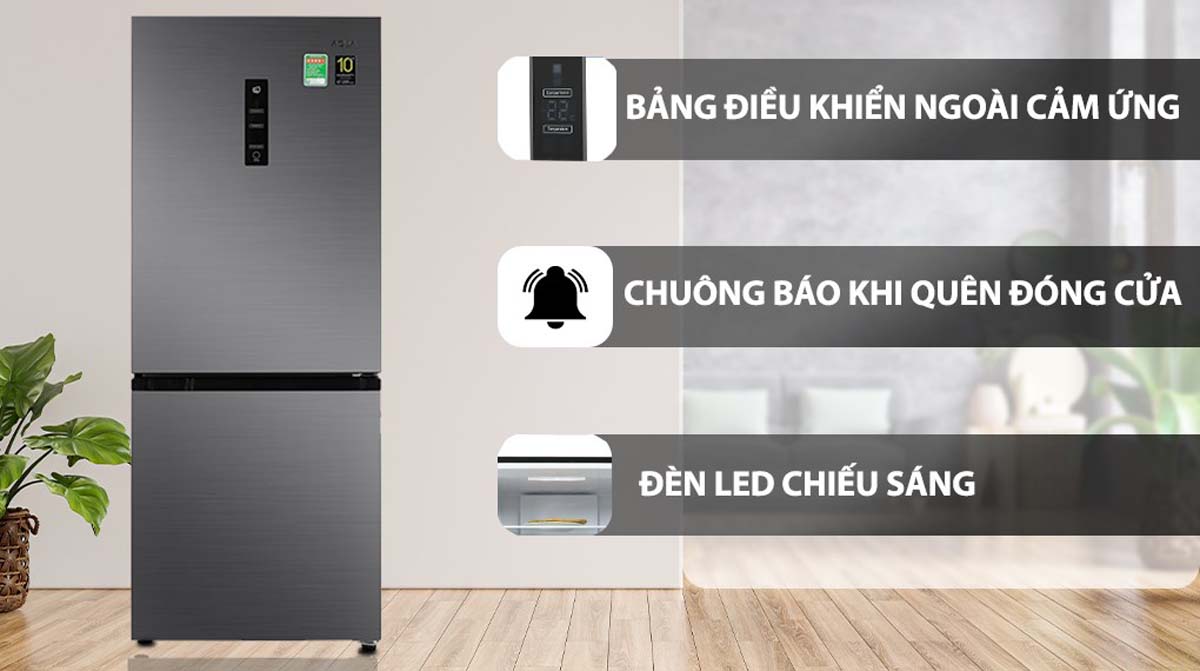 Tủ Lạnh Aqua AQR-B306MA(HB) Inverter 283 Lít 7 Tu Lanh Aqua AQR B306MAHB Inverter 283 Lit 6