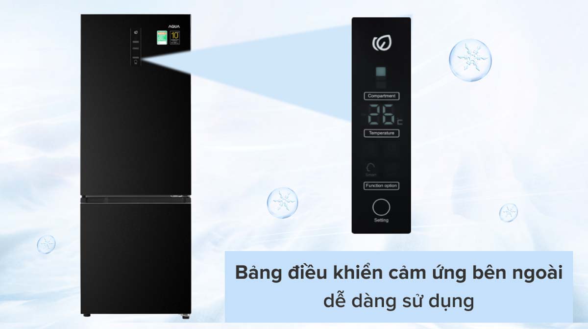 Tủ Lạnh Aqua AQR-B348MA(FB) Inverter 292 Lít 4 Tu Lanh Aqua AQR B348MAFB Inverter 292 Lit 2