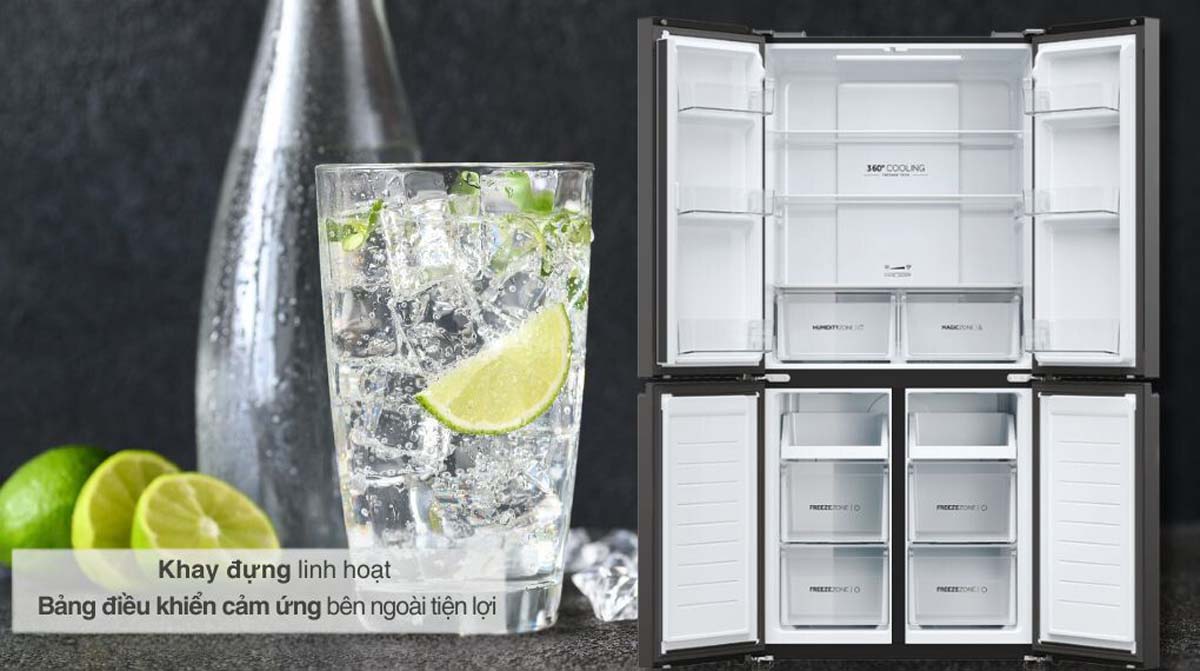 Tủ Lạnh Aqua AQR-M532XA(CBC) Inverter Multi Door 469 Lít 4 Tu Lanh Aqua AQR M532XACBC Inverter Multi Door 469 Lit 5