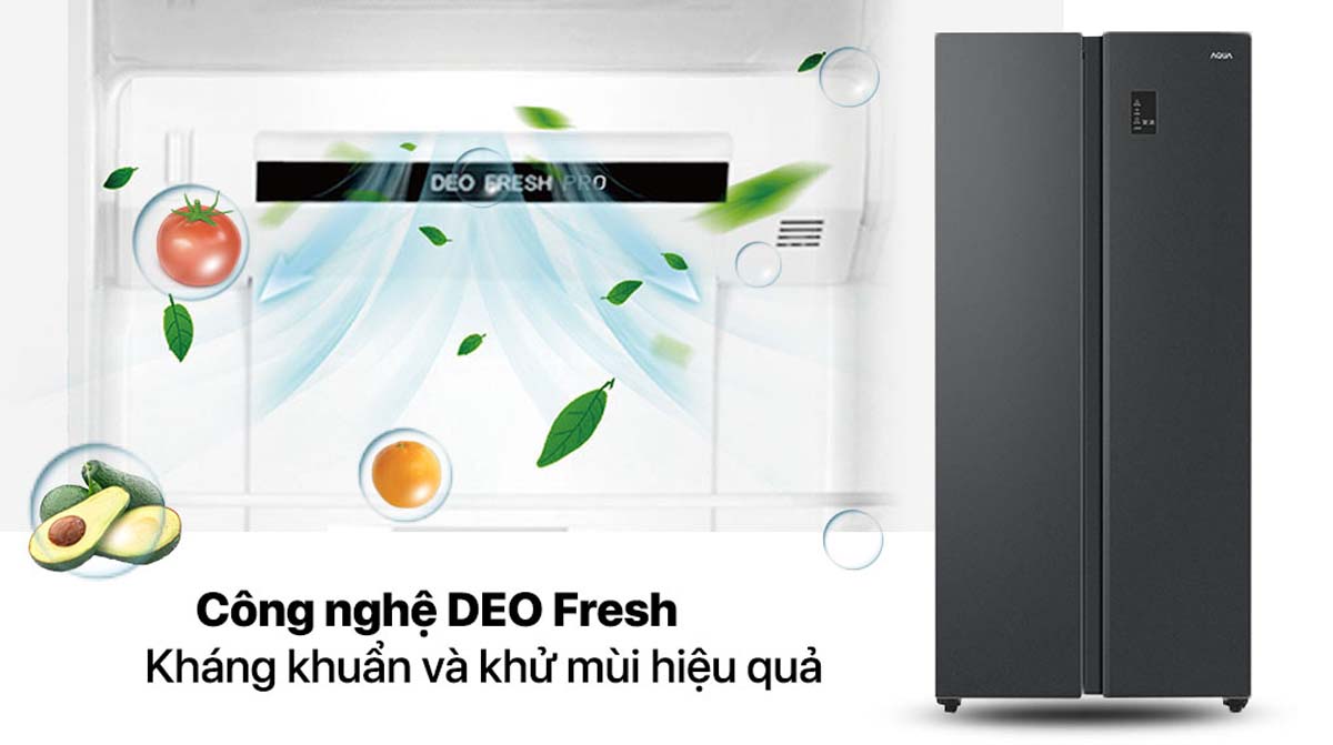 Tủ Lạnh Aqua AQR-S480XA(BL) Inverter 480 Lít 4 Tu Lanh Aqua AQR S480XABL Inverter 480 Lit 4