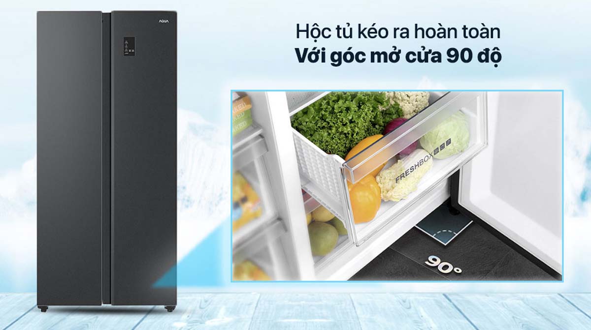 Tủ Lạnh Aqua AQR-S480XA(BL) Inverter 480 Lít 6 Tu Lanh Aqua AQR S480XABL Inverter 480 Lit 5