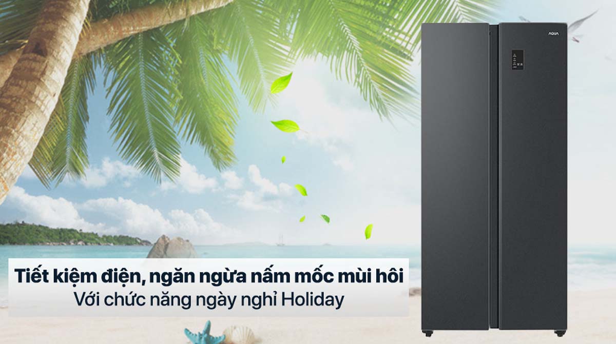 Tủ Lạnh Aqua AQR-S480XA(BL) Inverter 480 Lít 7 Tu Lanh Aqua AQR S480XABL Inverter 480 Lit 7