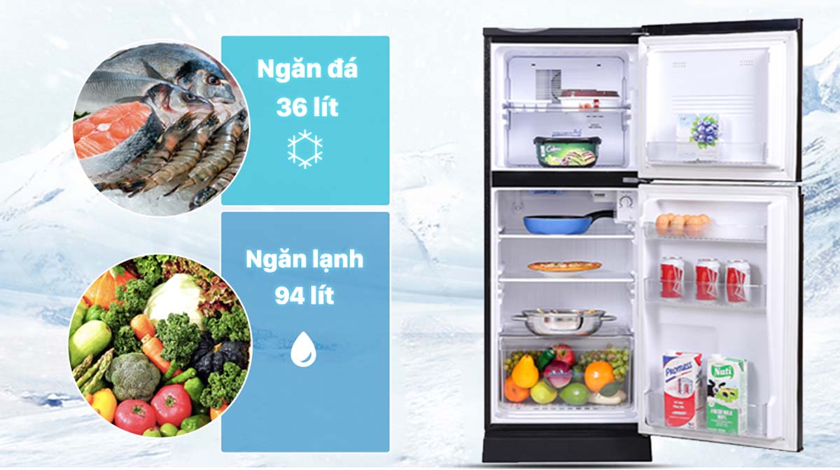 Tủ Lạnh Aqua AQR-T150FA(BS) 130 Lít 5 Tu Lanh Aqua AQR T150FABS 130 Lit 4