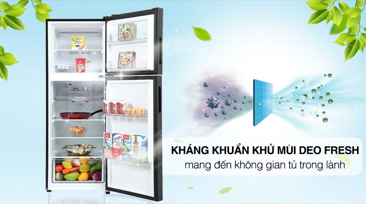Tủ Lạnh Aqua AQR-T259FA(FB) Inverter 245 Lít 3 Tu Lanh Aqua AQR T259FAFB Inverter 245 Lit 2