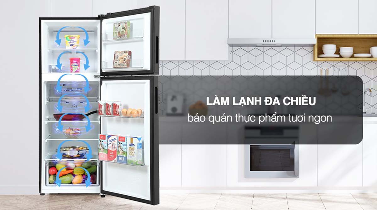 Tủ Lạnh Aqua AQR-T259FA(FB) Inverter 245 Lít 4 Tu Lanh Aqua AQR T259FAFB Inverter 245 Lit 3