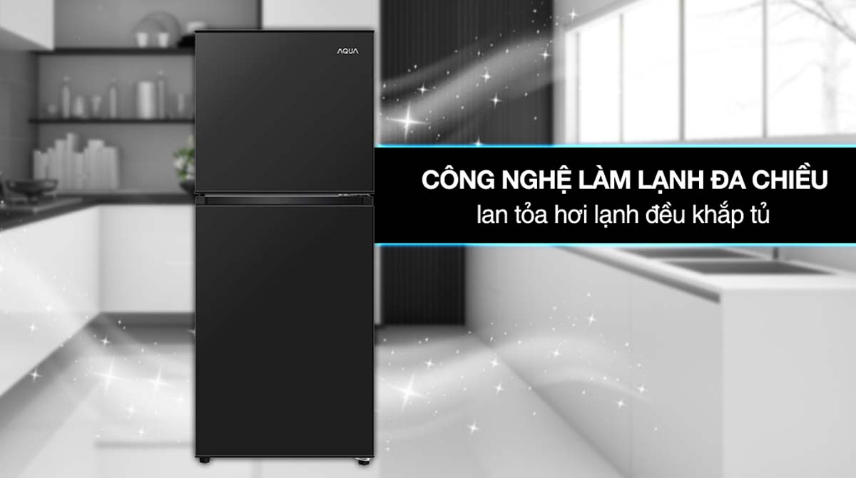 Tủ lạnh Aqua AQR-T160FA(BS) Inverter 143 Lít 2 Tu lanh Aqua AQR T160FABS Inverter 143 Lit 2